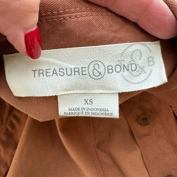 Treasure & Bond Utility Jacket Women’s XS Rust Neutral Basic Transitional - Picture 9 of 13
